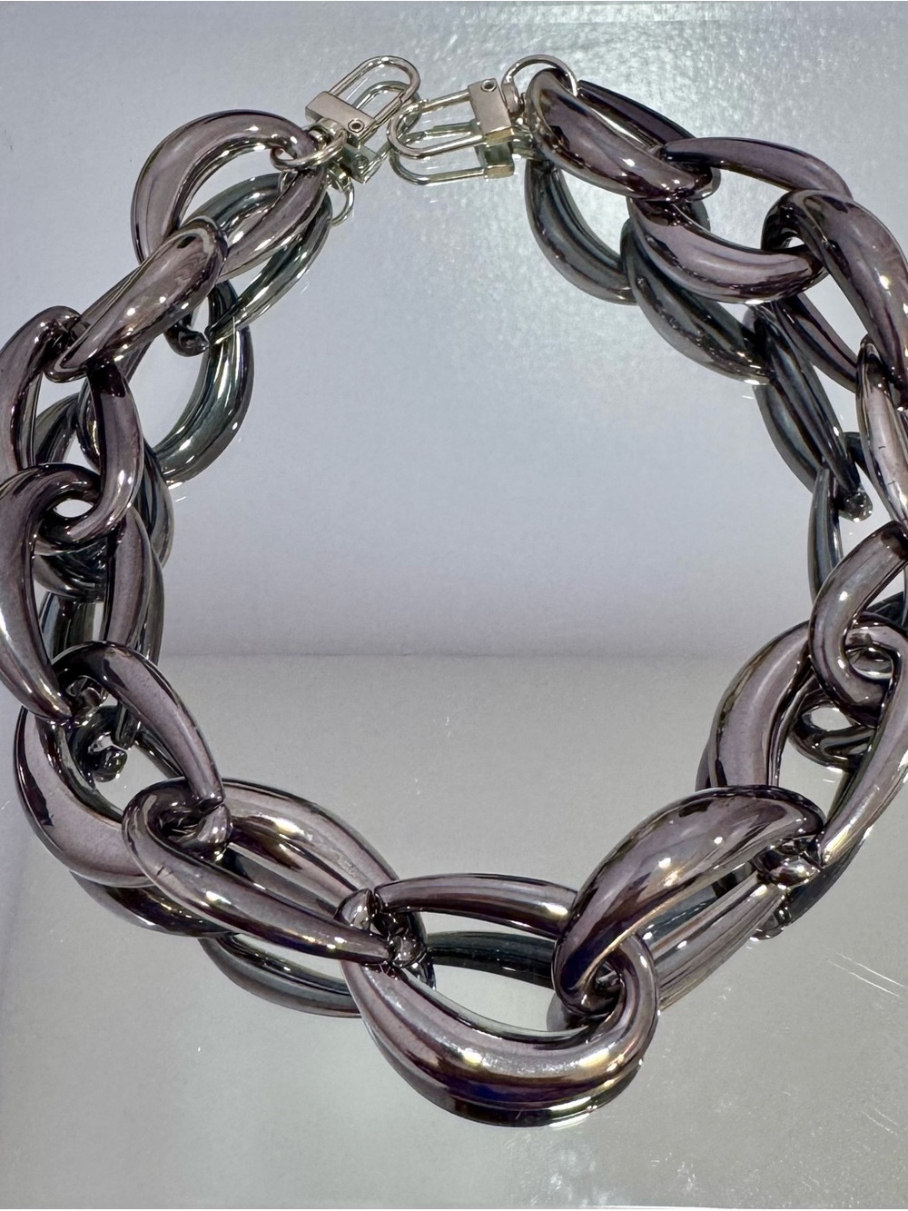 New Gunmetal Link Bag Chain 18 inches - Picture 4 of 6